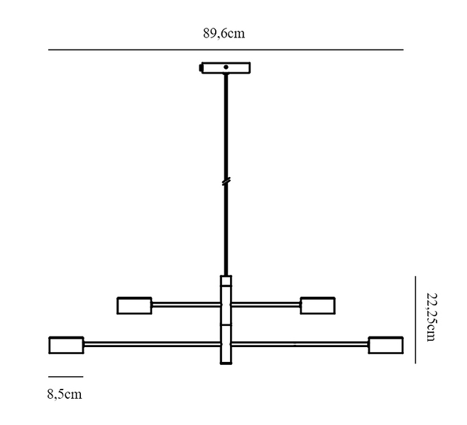 Riippuvalaisin Nordlux Clyde 4x5W 350lm 2700K musta
