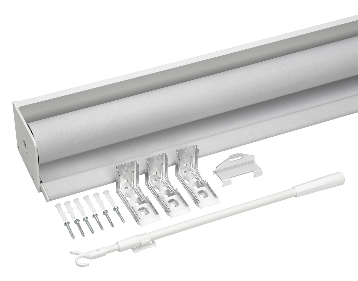 Koteloitu pimentävä rullakaihdin Cello 160x195 valkoinen