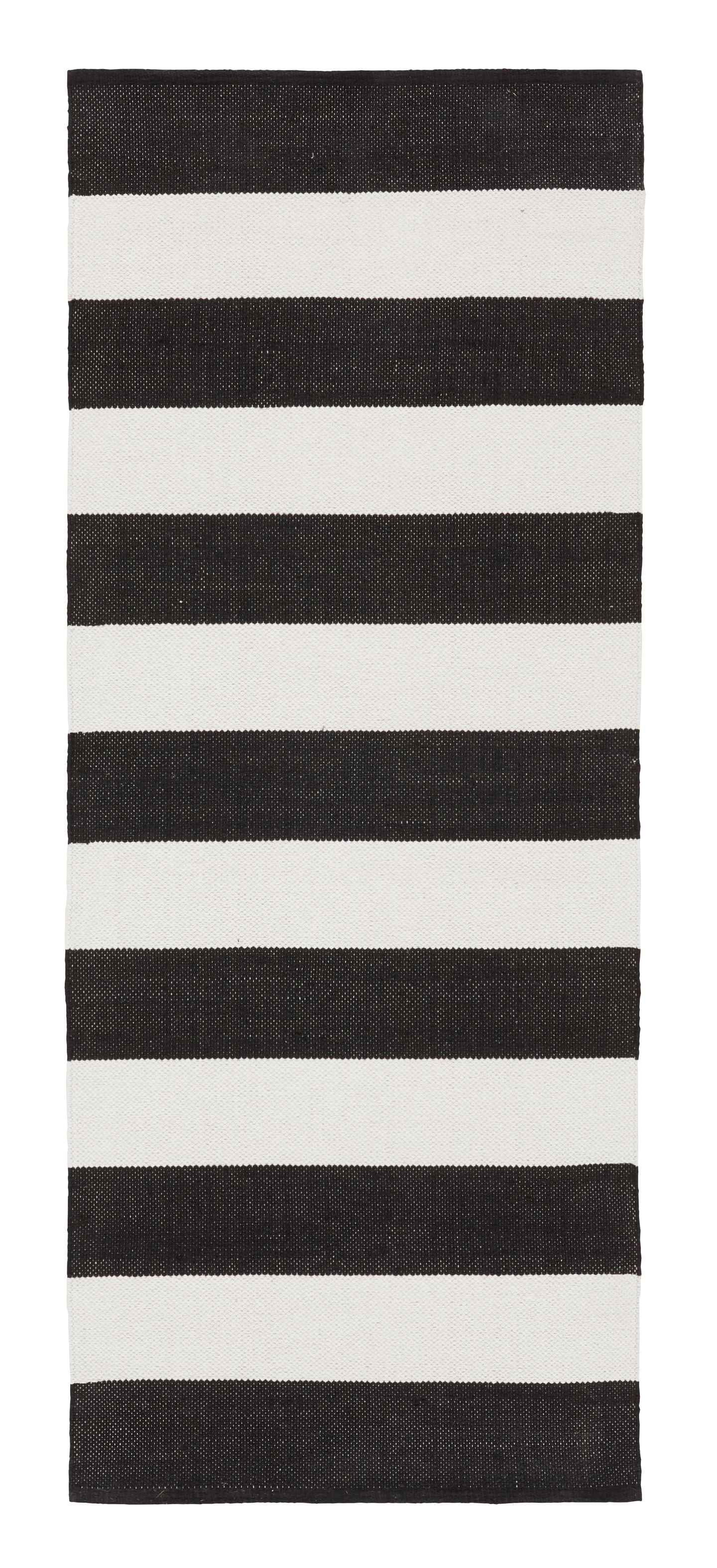 Puuvillamatto Cello Aino 80x255cm musta/valkoinen