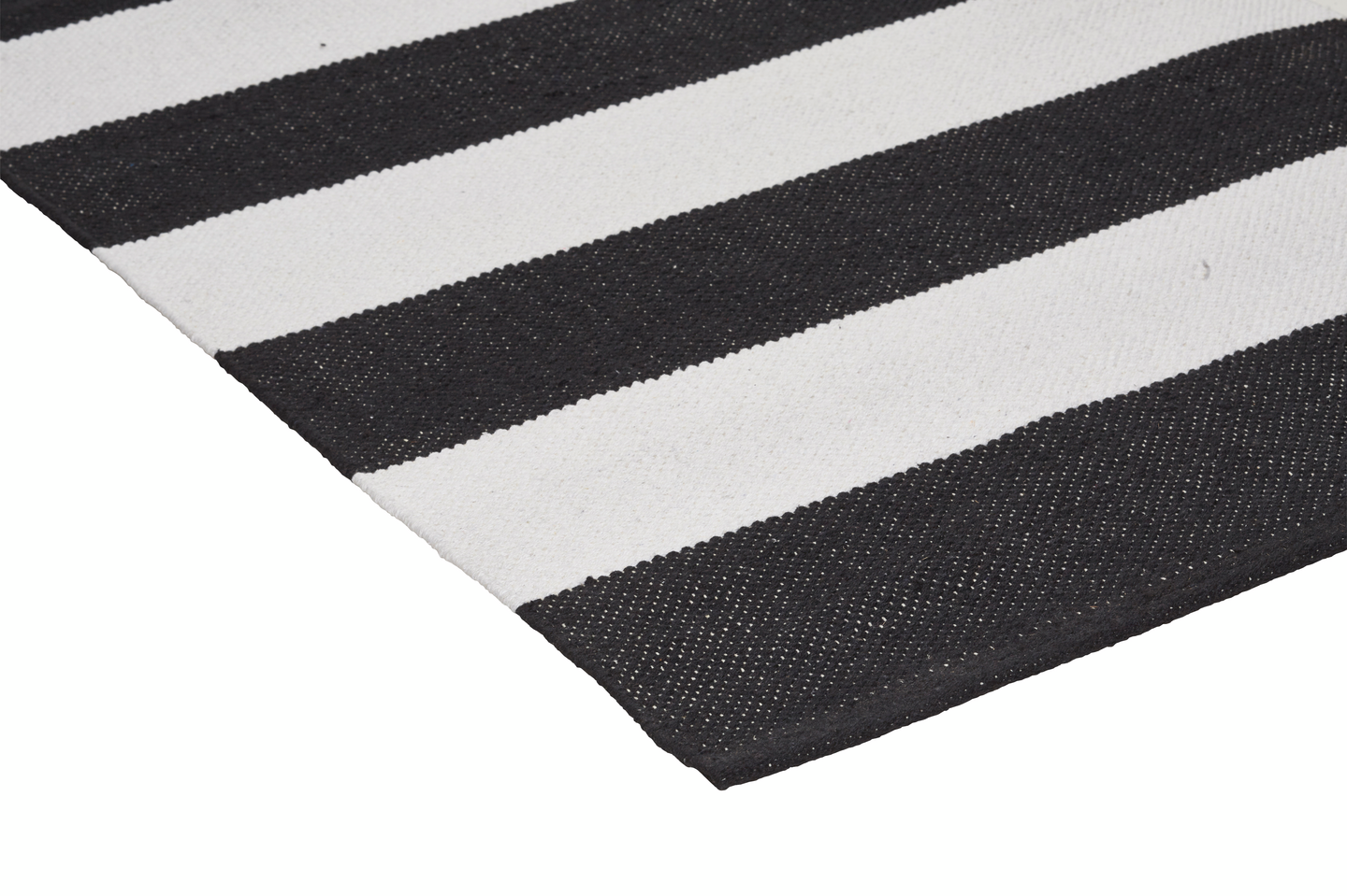 Puuvillamatto Cello Aino 80x195cm musta/valkoinen
