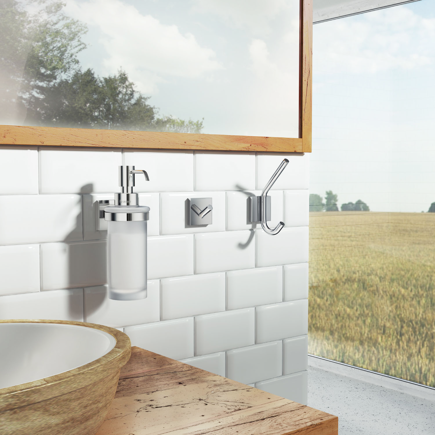 Pyyhekoukku Smedbo House RK355 kiiltävä kromi