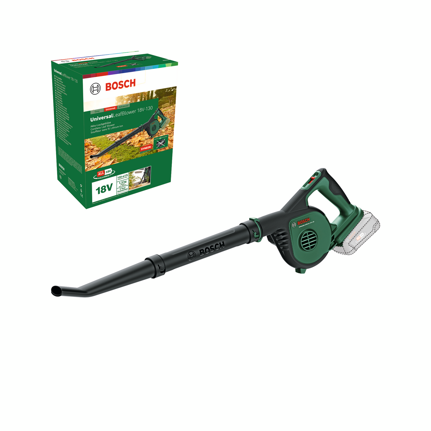 Akkulehtipuhallin Bosch Universal LeafBlower 18V-130 Solo