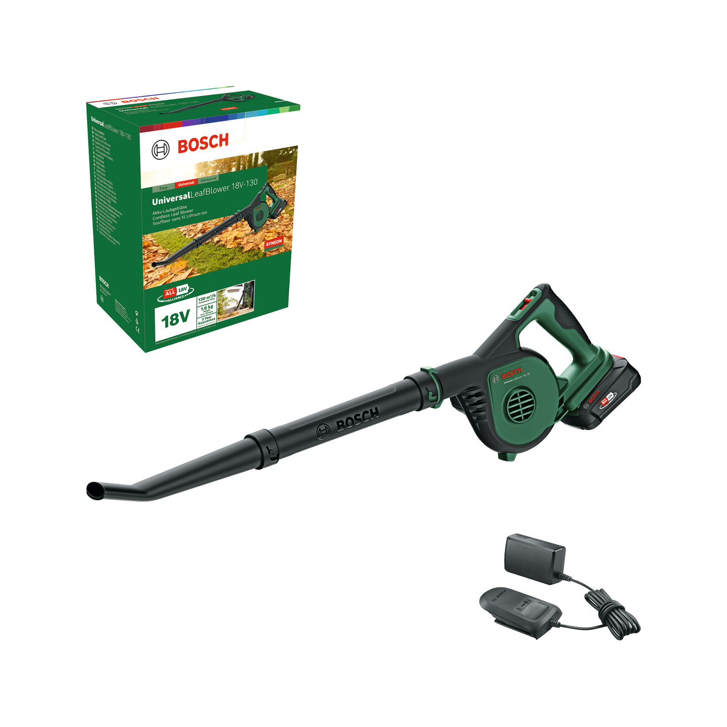 Akkulehtipuhallin Bosch Universal LeafBlower 18V-130 1x2,5Ah + laturi