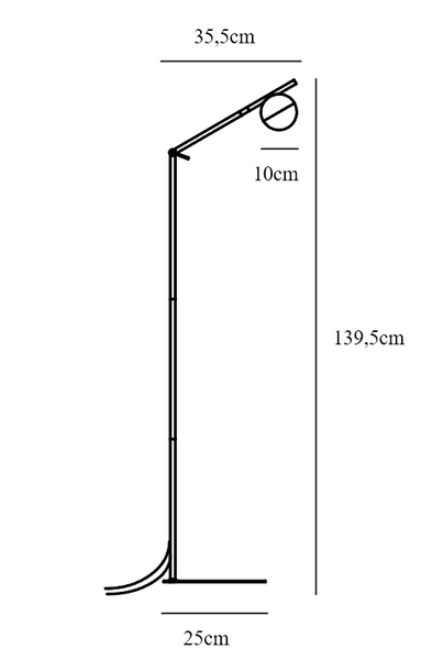 Lattiavalaisin Nordlux Contina G9 musta