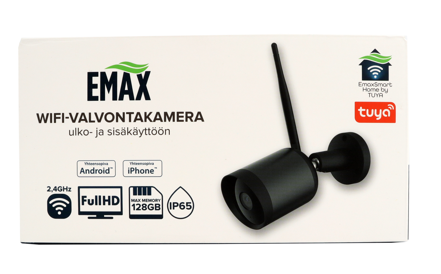 Valvontakamera Emax Smart Home Wi-Fi 5m johto ulko- ja sisäkäyttöön IP65