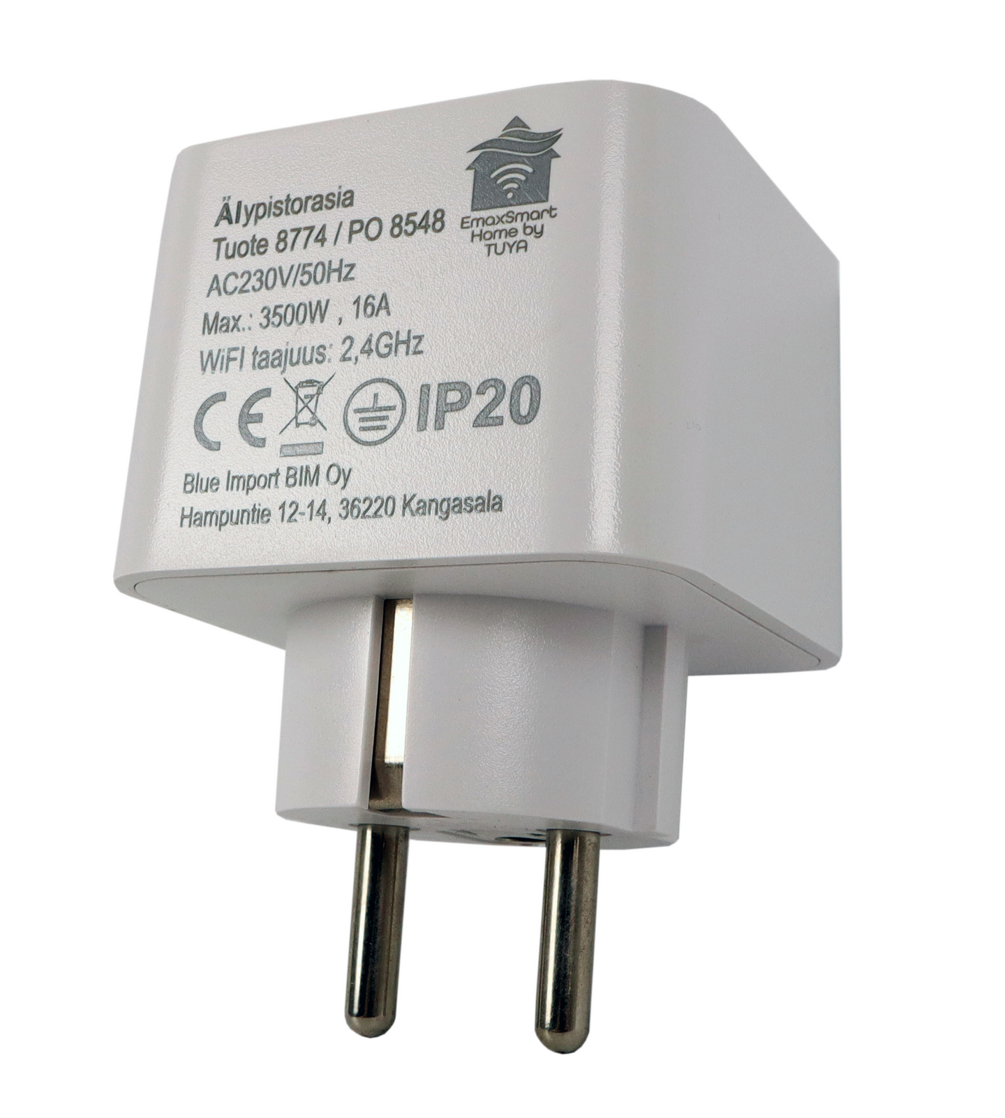 Pistorasia Emax Smart Home 16A 3500W energiankulutusmittaus