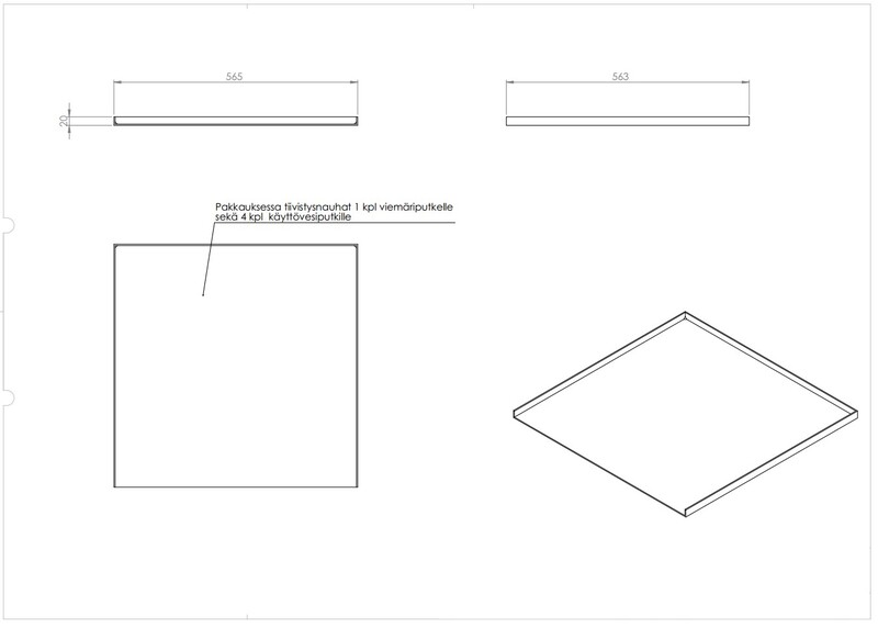 Allaskaapin suojakaukalo Tulvari AK-565 60cm