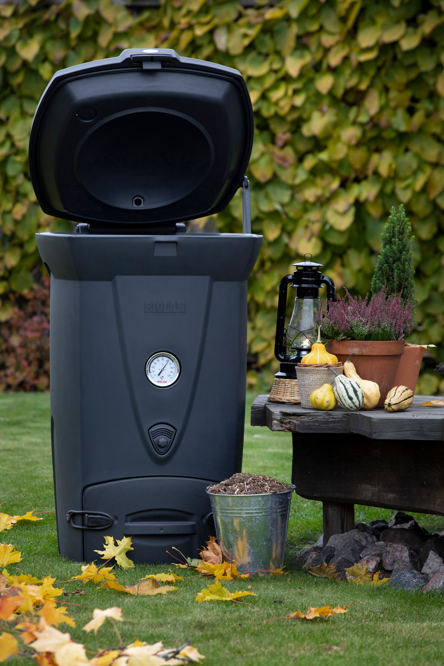 Pikakompostori Biolan 220 Eco tummanharmaa