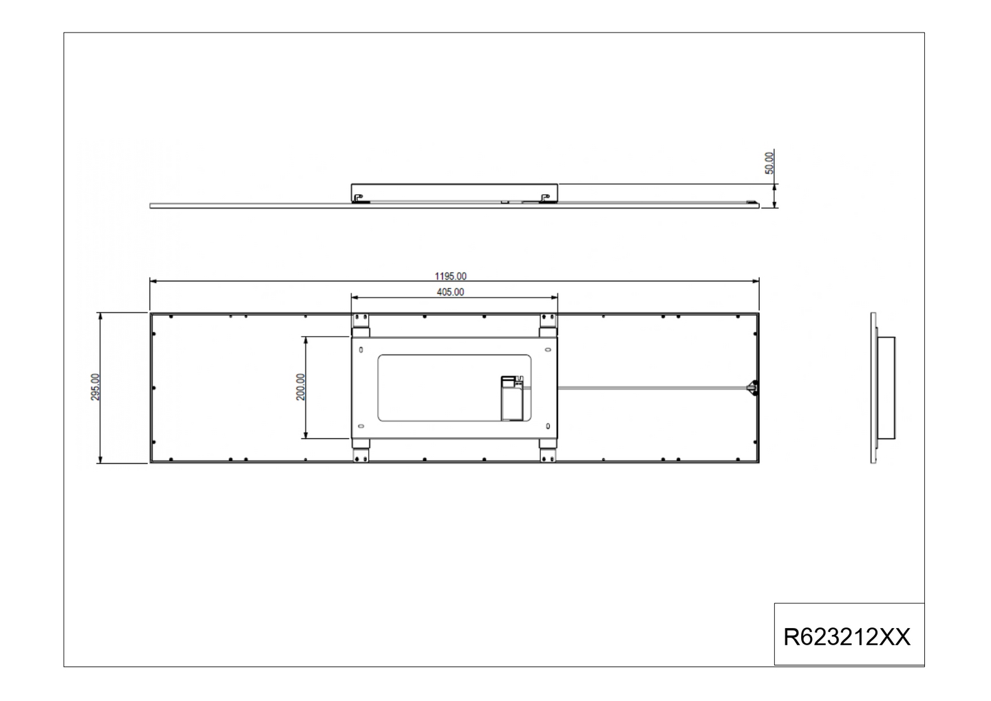 Kattovalaisin TRIO Alpha led 4200lm 120x30cm mattamusta