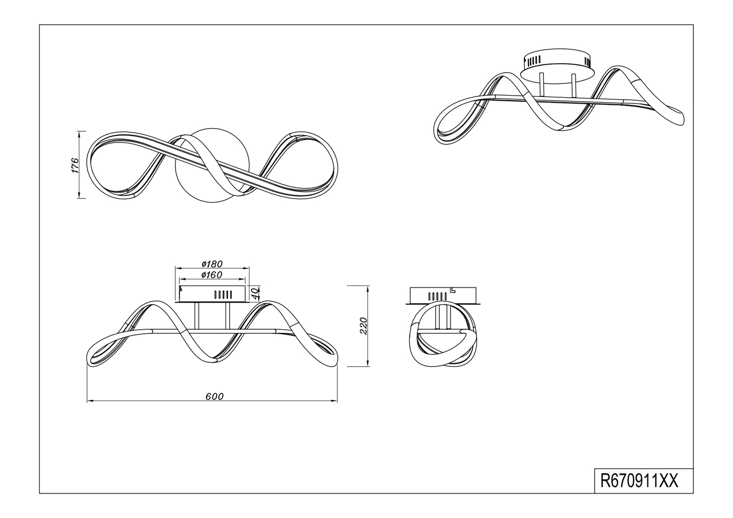 Kattovalaisin TRIO Perugia led 3400lm 4000K mattavalkoinen