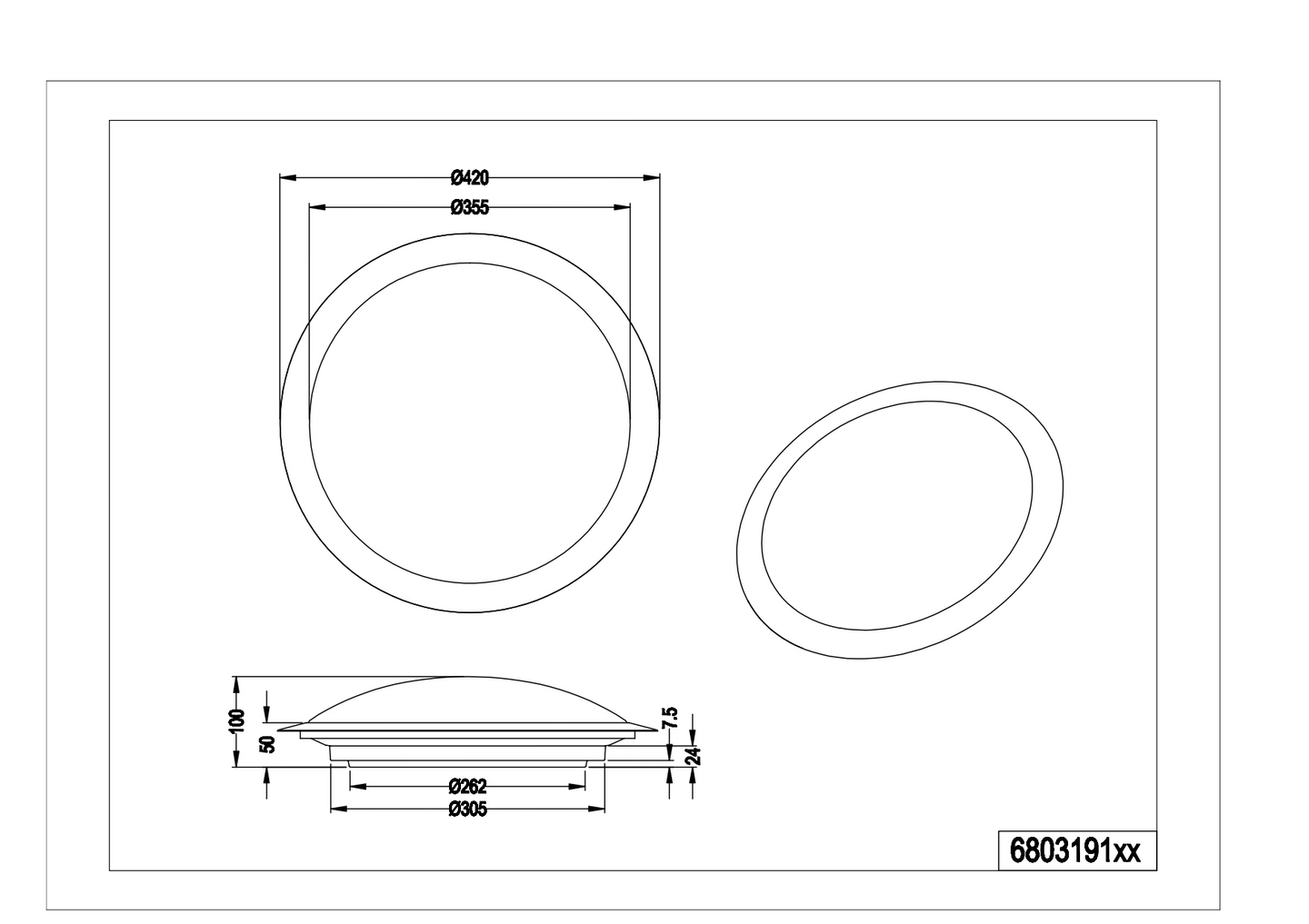 Kattovalaisin TRIO Umberto led 42cm kromi