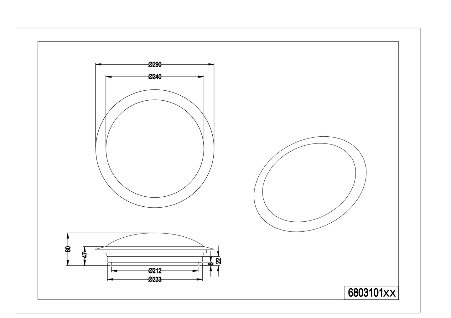Kattovalaisin TRIO Umberto led 29cm mattamusta