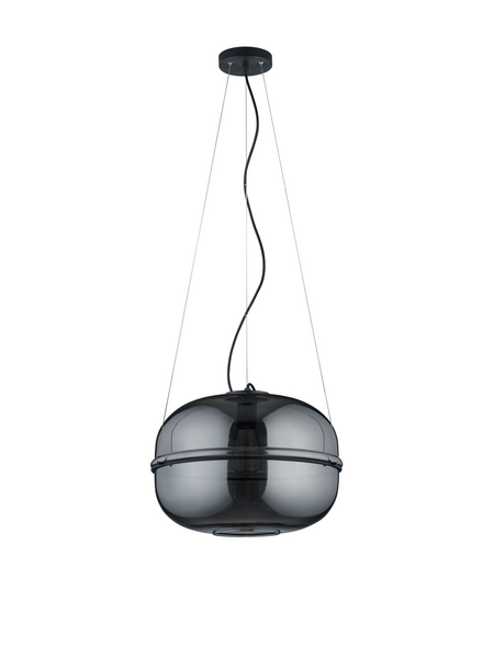 Riippuvalaisin TRIO Lorena E27 41cm mattamusta/kromilasi