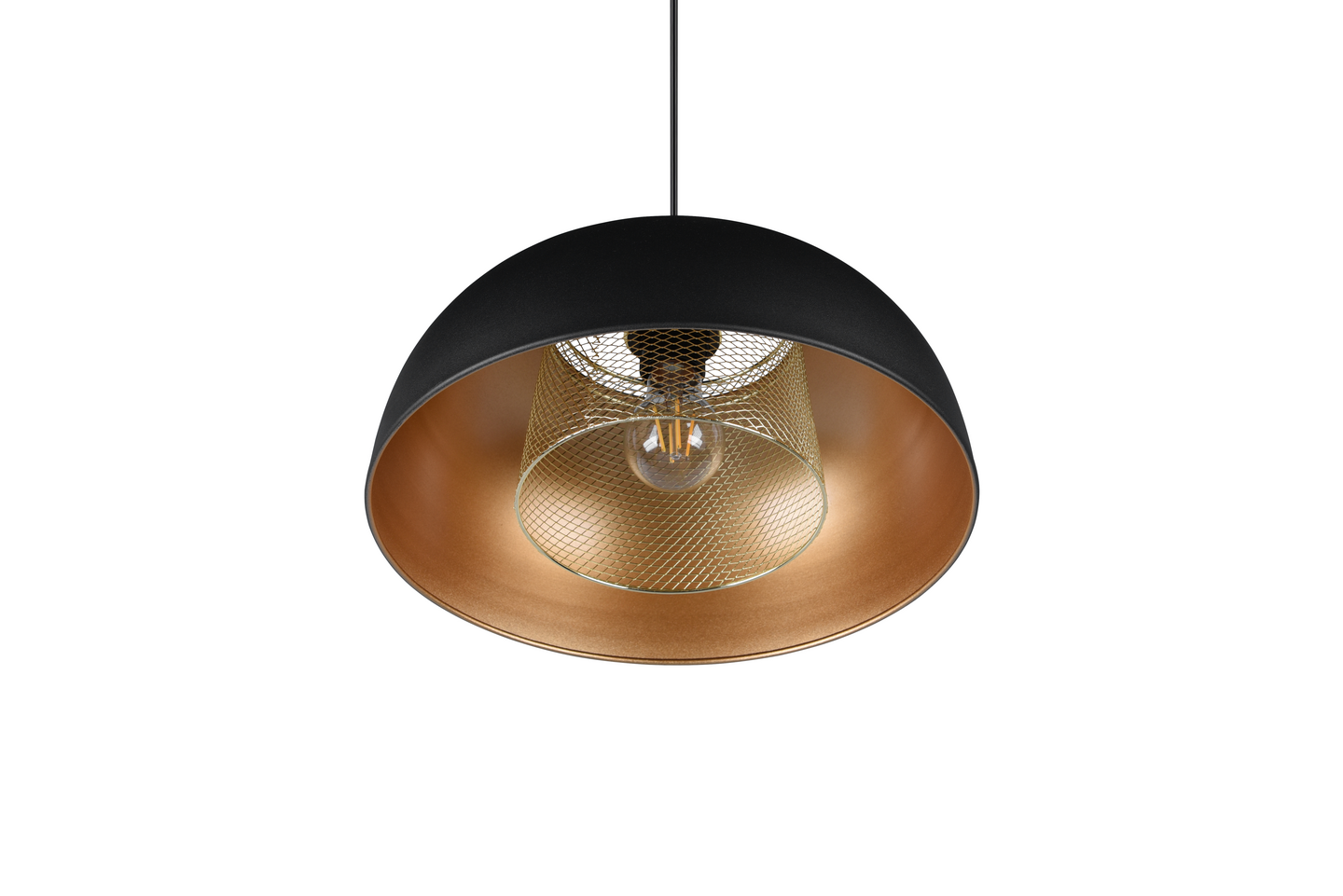 Riippuvalaisin TRIO Punch E27 35cm mattamusta