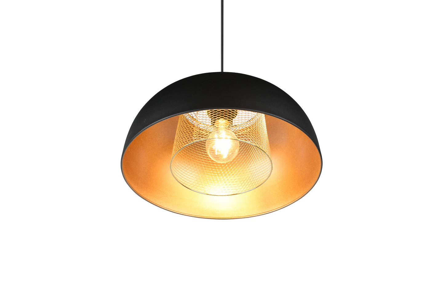 Riippuvalaisin TRIO Punch E27 35cm mattamusta