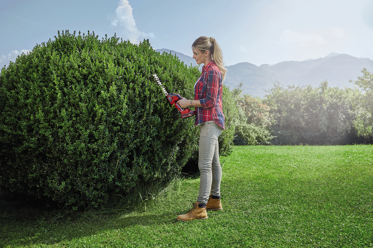 Akkuruohosakset/-pensasleikkuri Einhell Power X-Change GE-CG 18/100 Li T-Solo