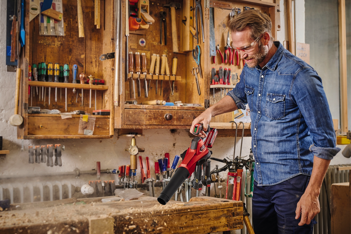 Akkulehtipuhallin Einhell Power X-Change GE-UB 18/250 E-Solo