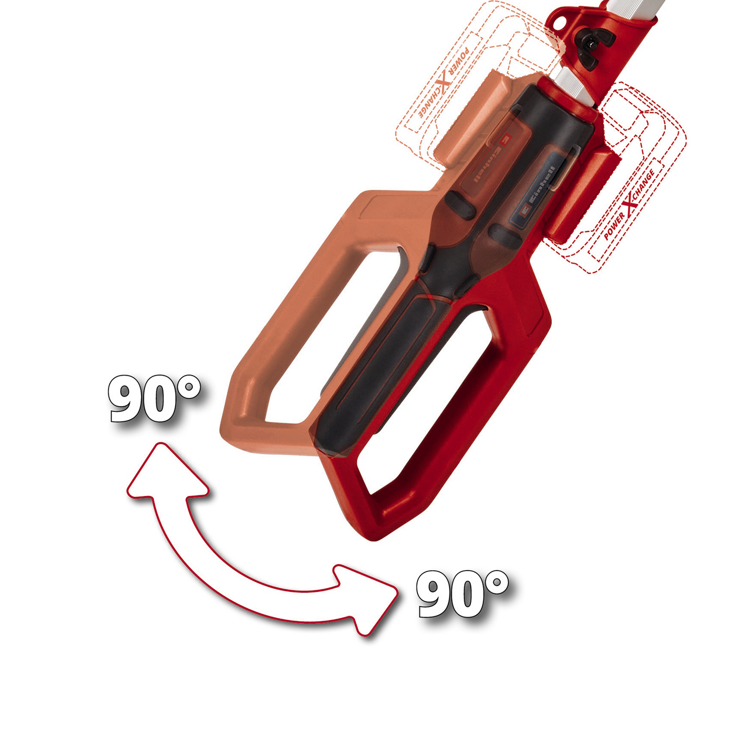 Akkuteleskooppipensasleikkuri Einhell Power X-Change GC-HH 18/45 Li T-Solo