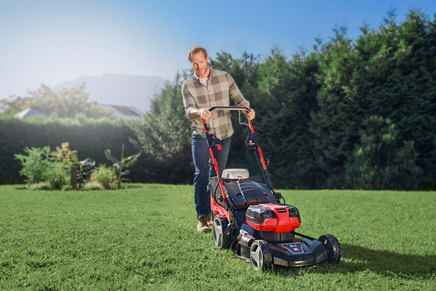 Akkuruohonleikkuri Einhell Power X-Change GP-CM 36/47 S HW Li 4x4,0Ah + 2xlaturi