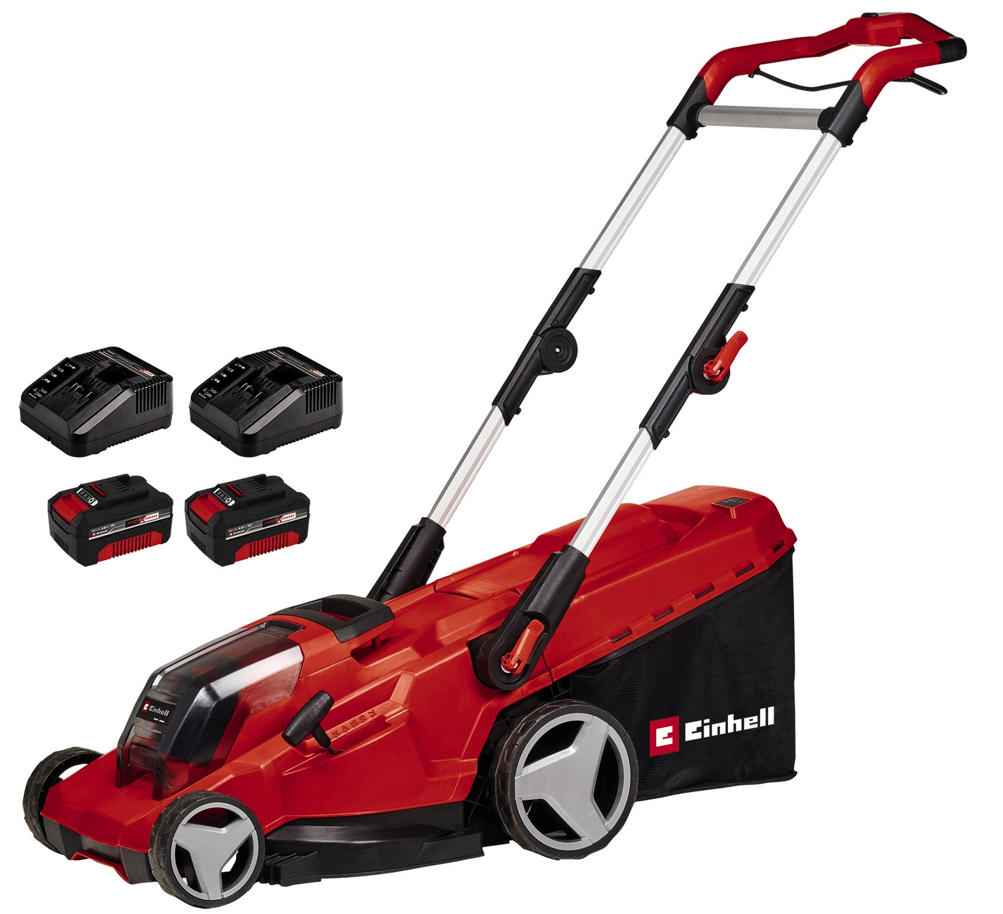 Akkuruohonleikkuri Einhell Power X-Change GP-CM 36/41 Li 2x4,0Ah + 2xlaturi