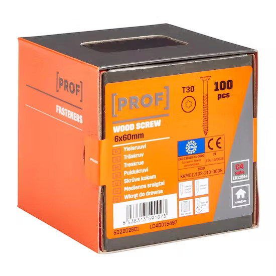 TRÄSKRUV TFT C4 ETA T30 6X60 100ST