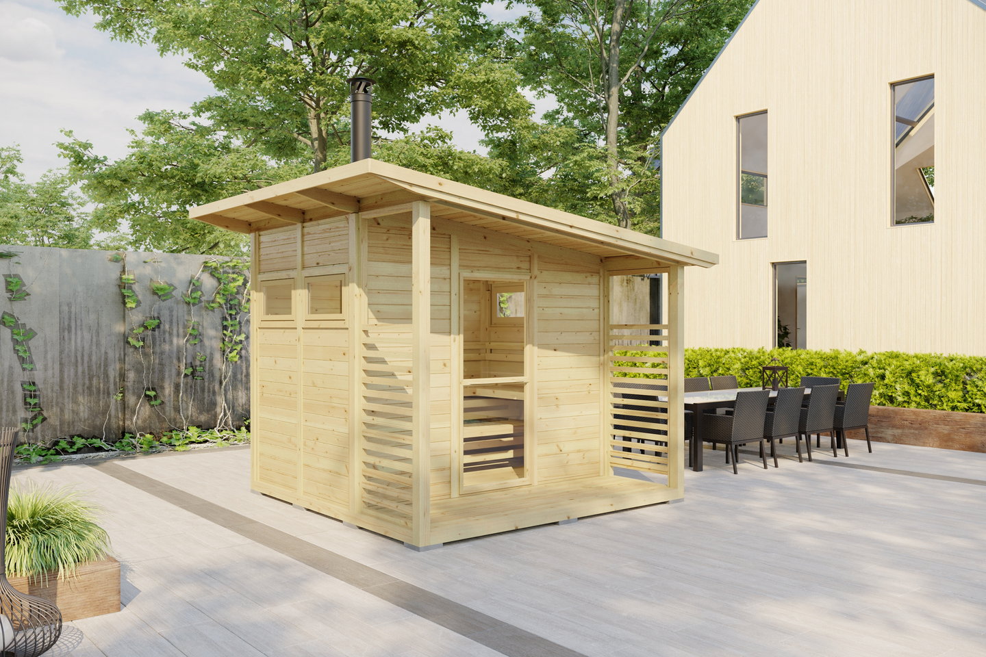 Pihasauna + terassi Luotsi 7,3m²