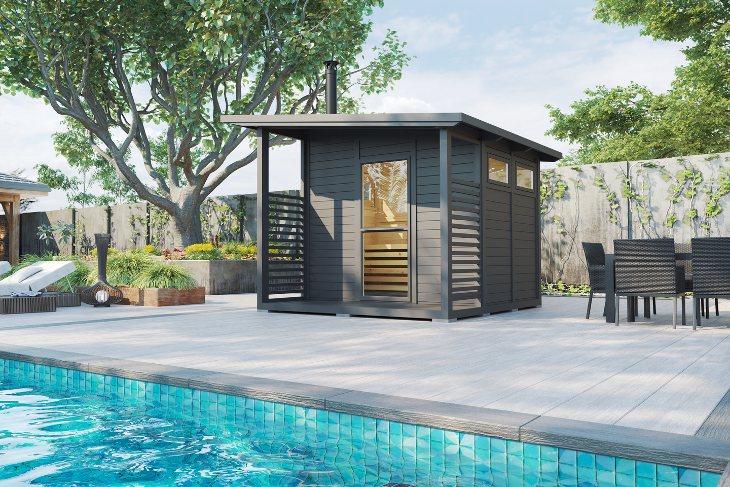 Pihasauna + terassi Luotsi 7,3m²