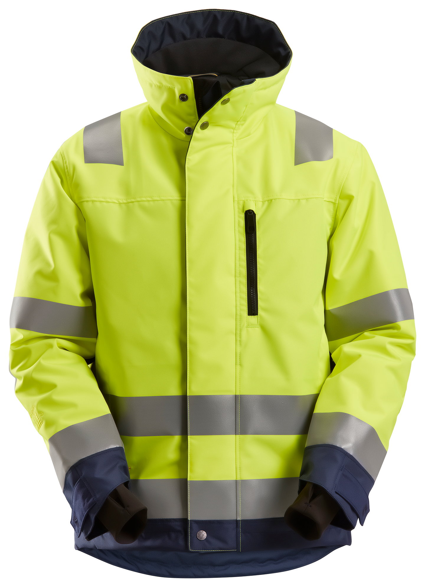 Talvitakki Snickers 1130-6699 Hi-Vis keltainen ja huppari