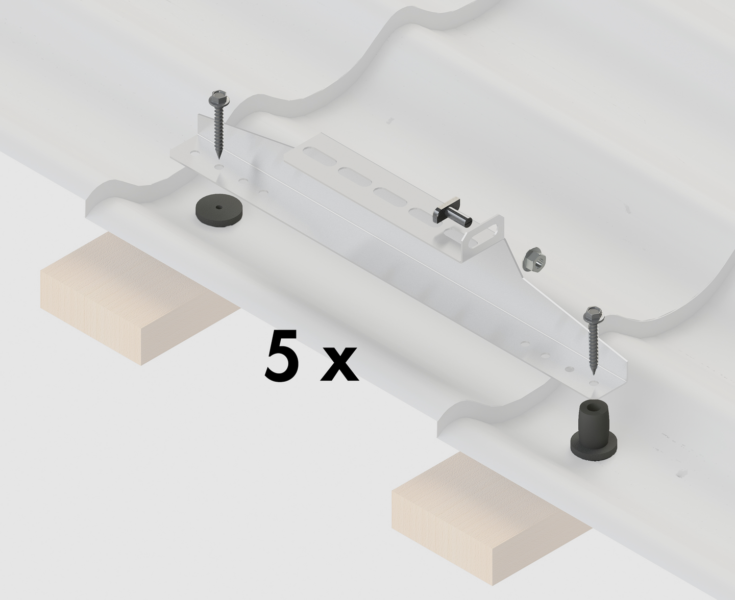 PV-kattokiinnike Orima ruuvipussi tiilikuvio pelti