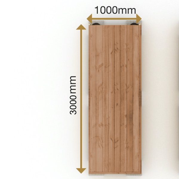 Valmisterassi Patio Classic 1x3m kestopuu