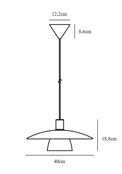 Riippuvalaisin Nordlux Verona E27 musta