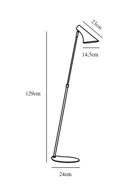 Lattiavalaisin Nordlux Vanila E14 129cm musta