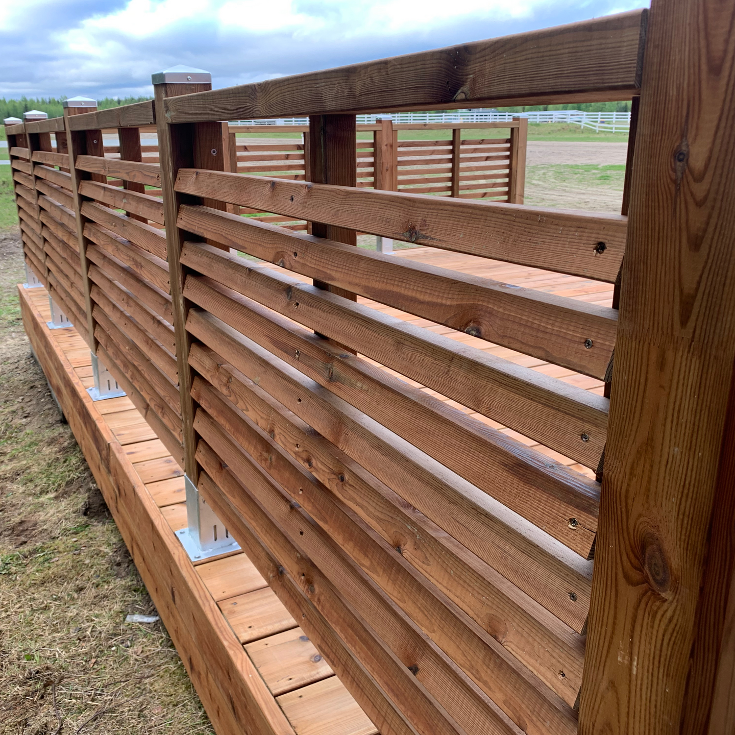 Terassin kaide Patio 4m kestopuu