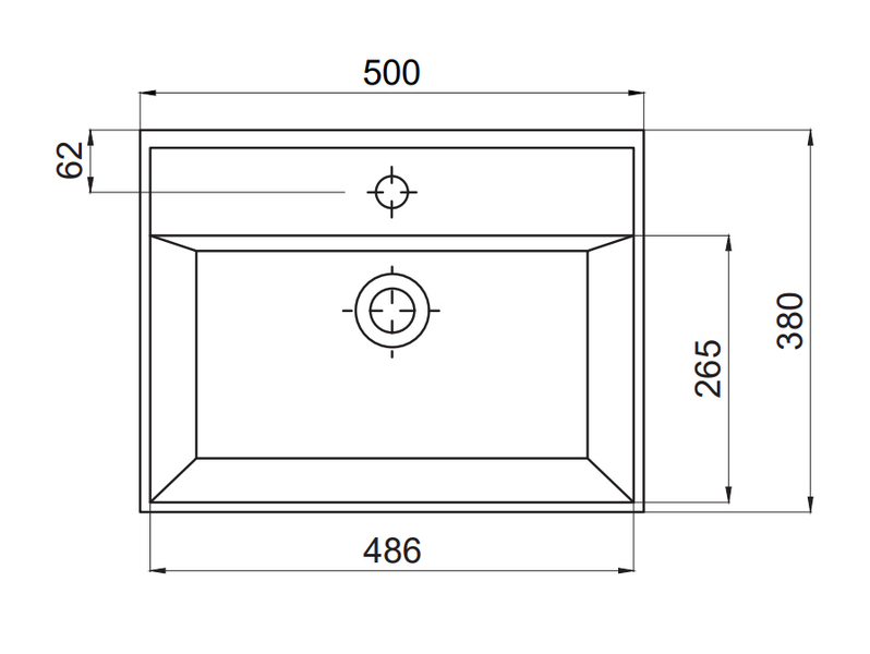 Malja-allas Tammiholma Amadora 500x380x130mm taupe