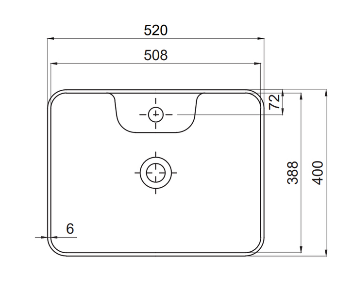 Malja-allas Tammiholma Silves 520x400x115mm taupe