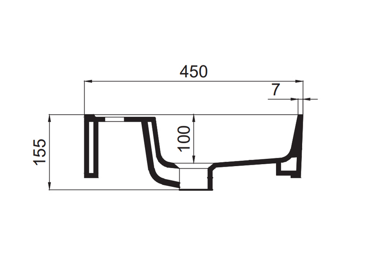 Malja-allas Tammiholma Aveiro 550x450x130mm antrasiitti