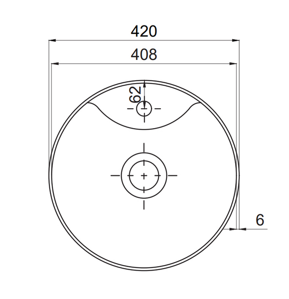 Malja-allas Tammiholma Ovar 420x120mm antrasiitti
