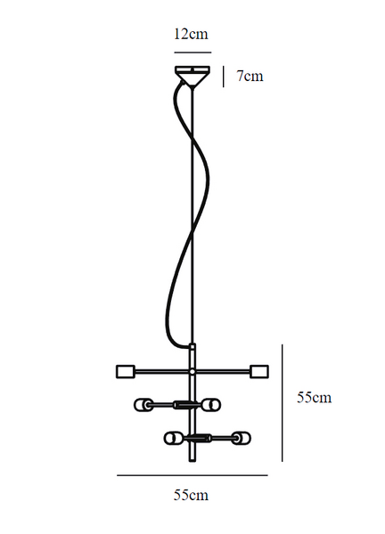 Riippuvalaisin Nordlux Josefine E27 mattamusta