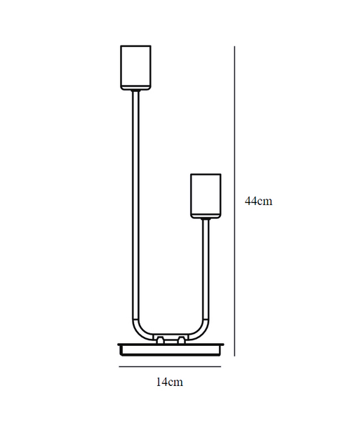 Pöytävalaisin Nordlux Josefine E27 mattamusta