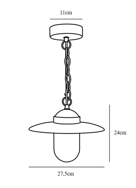 Riippuvalaisin Nordlux Luxe E27 275mm ruoste