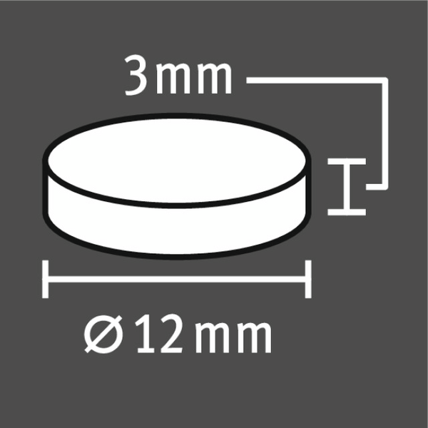 Magneetti Fix-O-Moll 3x12mm Neodyymi 6 kpl