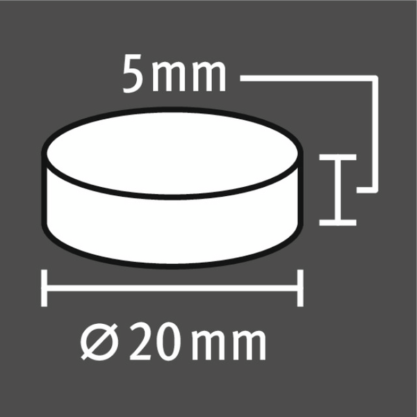 Magneetti Fix-o-moll 5x20mm 8kpl