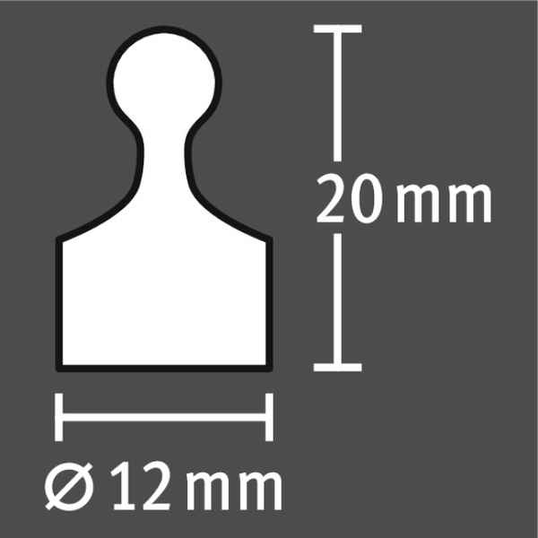 Kartiomagneetti Fix-o-moll 12x20mm neodyymi 4kpl