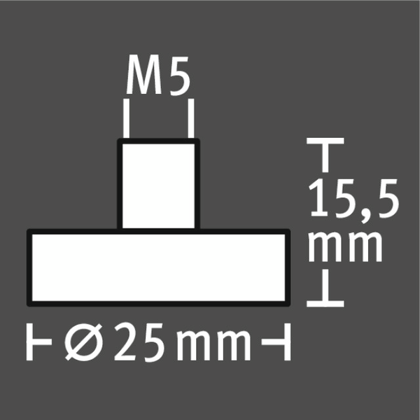 Magneetti Fix-o-moll M5 mutteri 25x15mm neodyymi