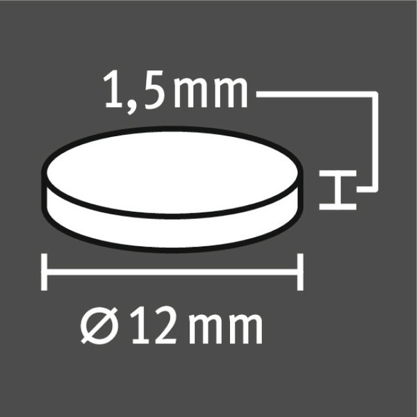 Tarramagneetti Fix-O-Moll 1,5x12mm Neodyymi 6 kpl