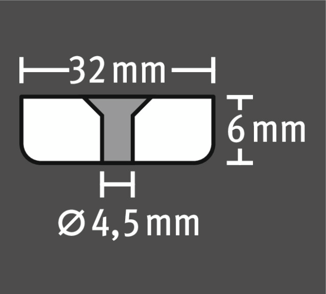 Magneetti Fix-o-moll 6x32mm neodyymi