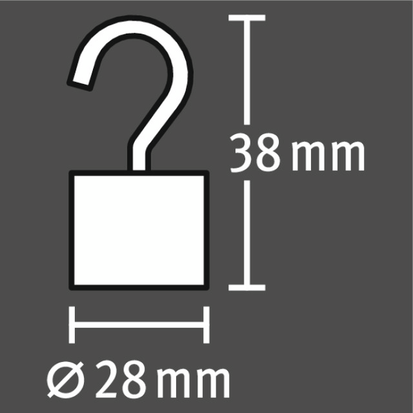 Magneettikoukku Fix-o-moll 28mm neodyymi