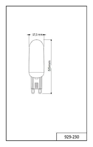 Led-lamppu TRIO G9 929-230 3W 300lm 3000K 2kpl switch dimmer