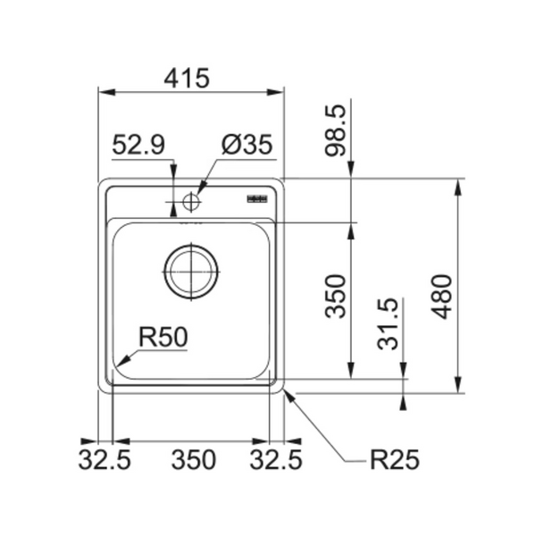 Keittiöallas Franke Bell BCX 610-38TL rst