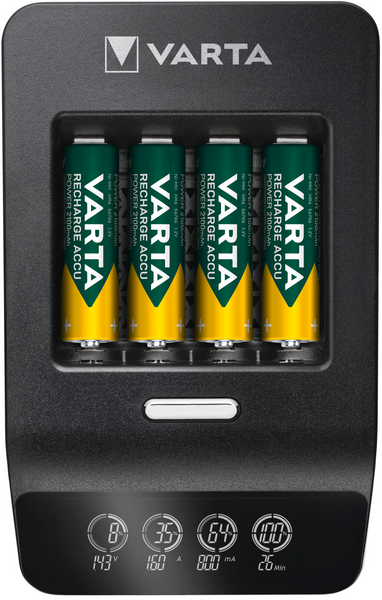 Laturi VARTA LCD Ultra Fast plus 4xAA 2100mAh ja 12V
